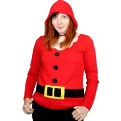 Red Santa Claus Ugly Christmas Jumper Hoodie - Adult