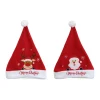 Red Santa Hat With Embroidered Character (2 Styles)