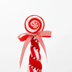 Red White Candy Swirl Cone Tree - 50Cm