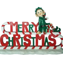 Resin Elf Merry Christmas - 91Cm