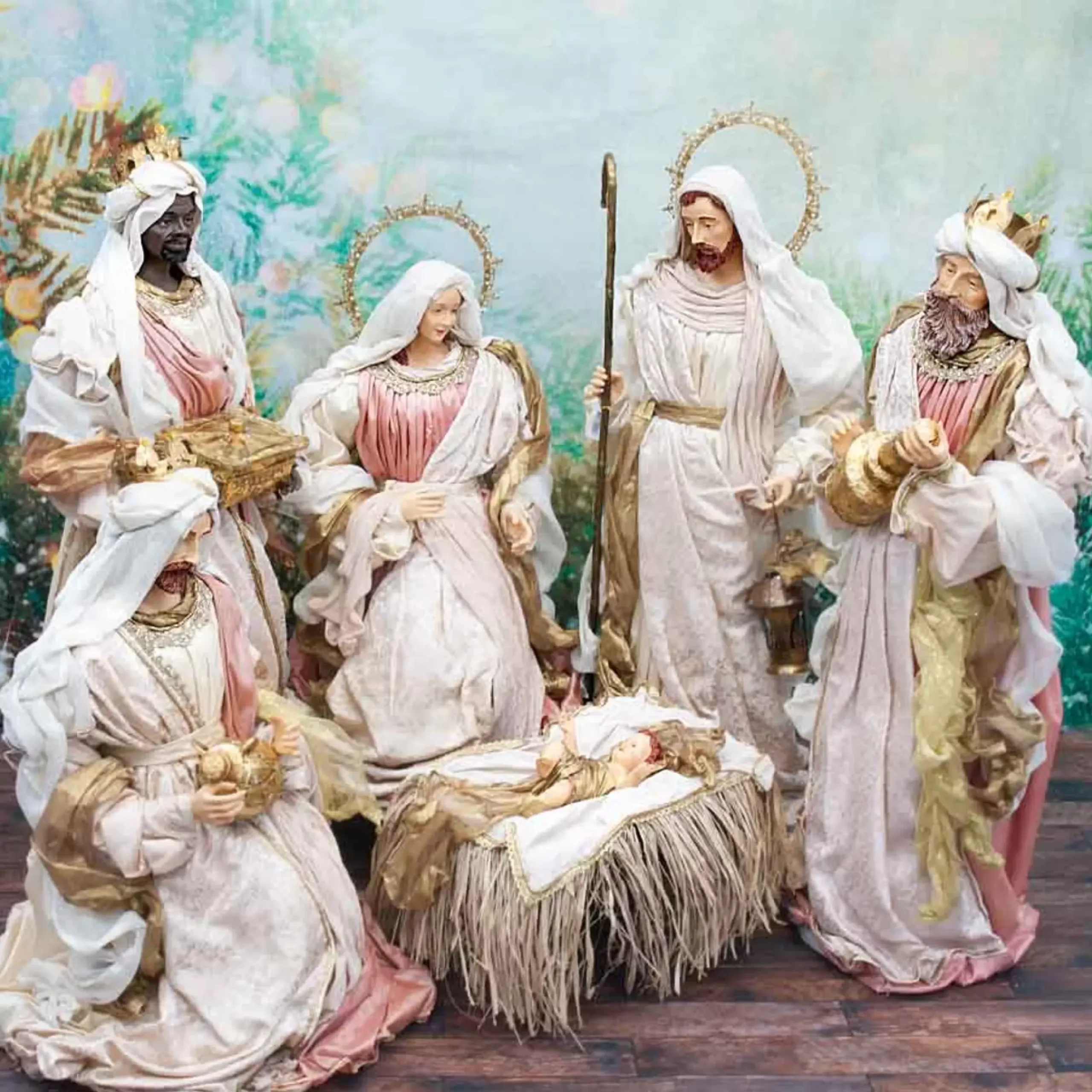 Rose Gold Nativity Margaux Collection (Set Of 6) - 106Cm