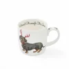Royal Worcester Dachshund Through The Snow Mug - 12Cm