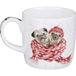 Royal Worcester Snug As A Pug Mug - 12Cm