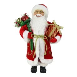 Santa Claus In A Long Red Robe With Christmas Gifts - 45Cm