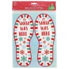 Santa Footprint Floor Clings (2 Pairs)