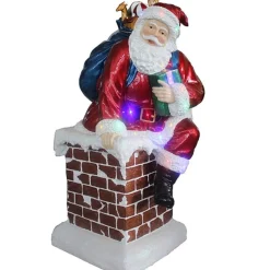 Santa In Chimney - 129Cm