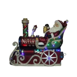 Santa On Train Music Box - 88Cm