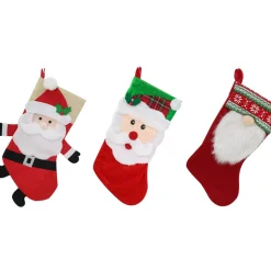 Santa Stocking Mix (3 Styles) - 47Cm