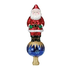Santa Tree Top Glass Ornament - 30Cm