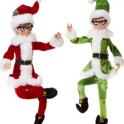 Santa's Christmas Elf With Glasses (2 Styles) - 45Cm