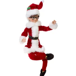 Santa's Christmas Elf With Glasses (2 Styles) - 45Cm