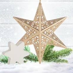 Scentsicles Gold Star Ornament With White Winter Fir Fragrance -13Cm