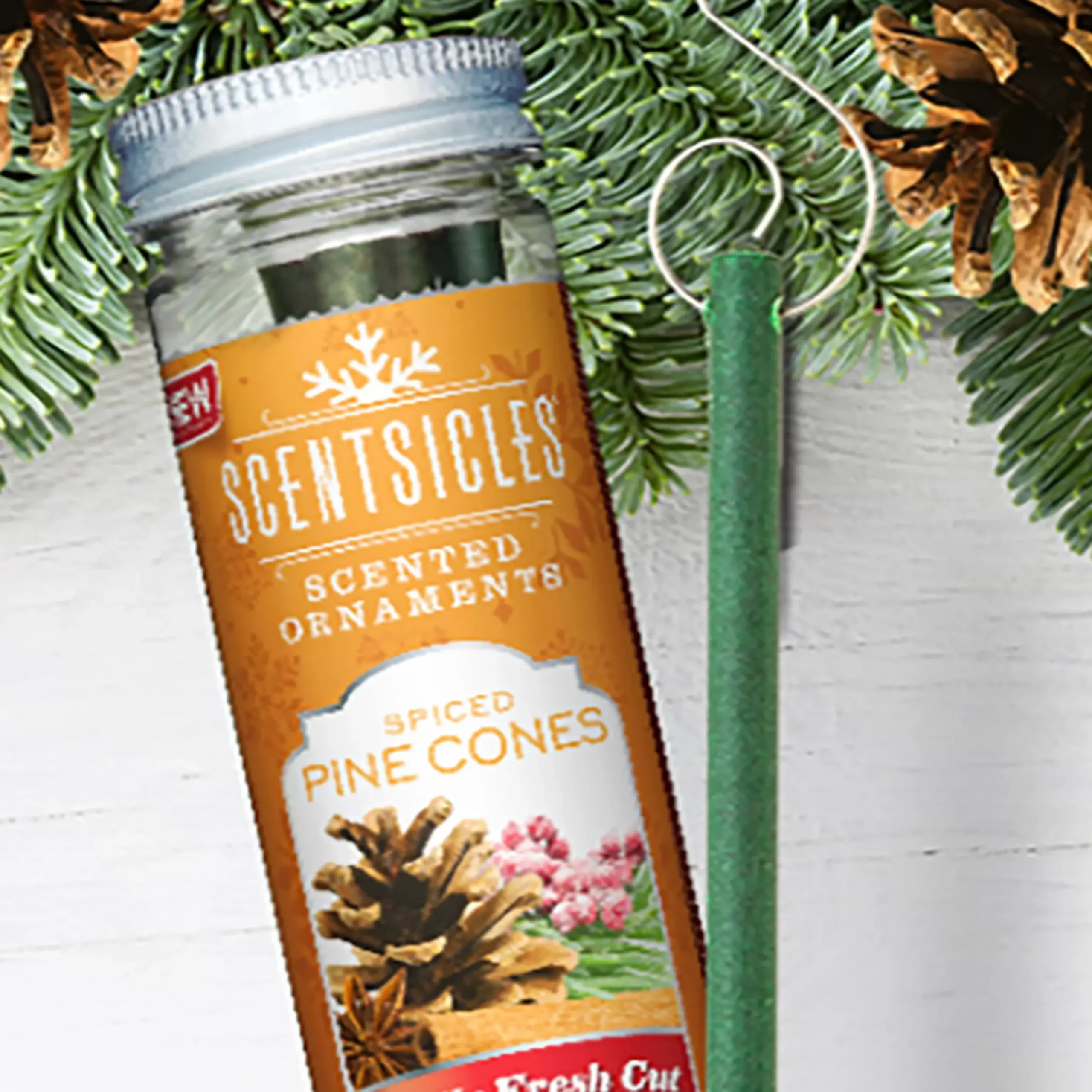 Scentsicles Spiced Pine Cones Scented Christmas Tree Ornaments