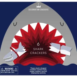 Shark Novelty Christmas Crackers (Pack Of 6) - 30Cm