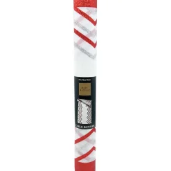 Silver And Red Chevron Table Runner - 36Cm