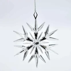 Silver Hanging Snowflake - 9Cm