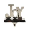 Silver Metal Joy Stocking Holder - 15Cm