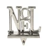 Silver Metal Noel Stocking Holder - 15Cm