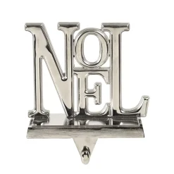 Silver Metal Noel Stocking Holder - 15Cm