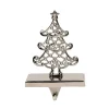 Silver Metal Tree Stocking Holder - 19Cm