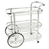 Silver Norris Triple Shelf Cart - 74Cm