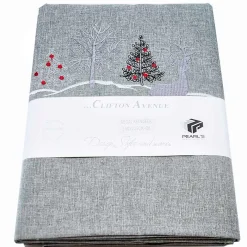 Silver Regal Reindeer Tablecloth - 225Cm