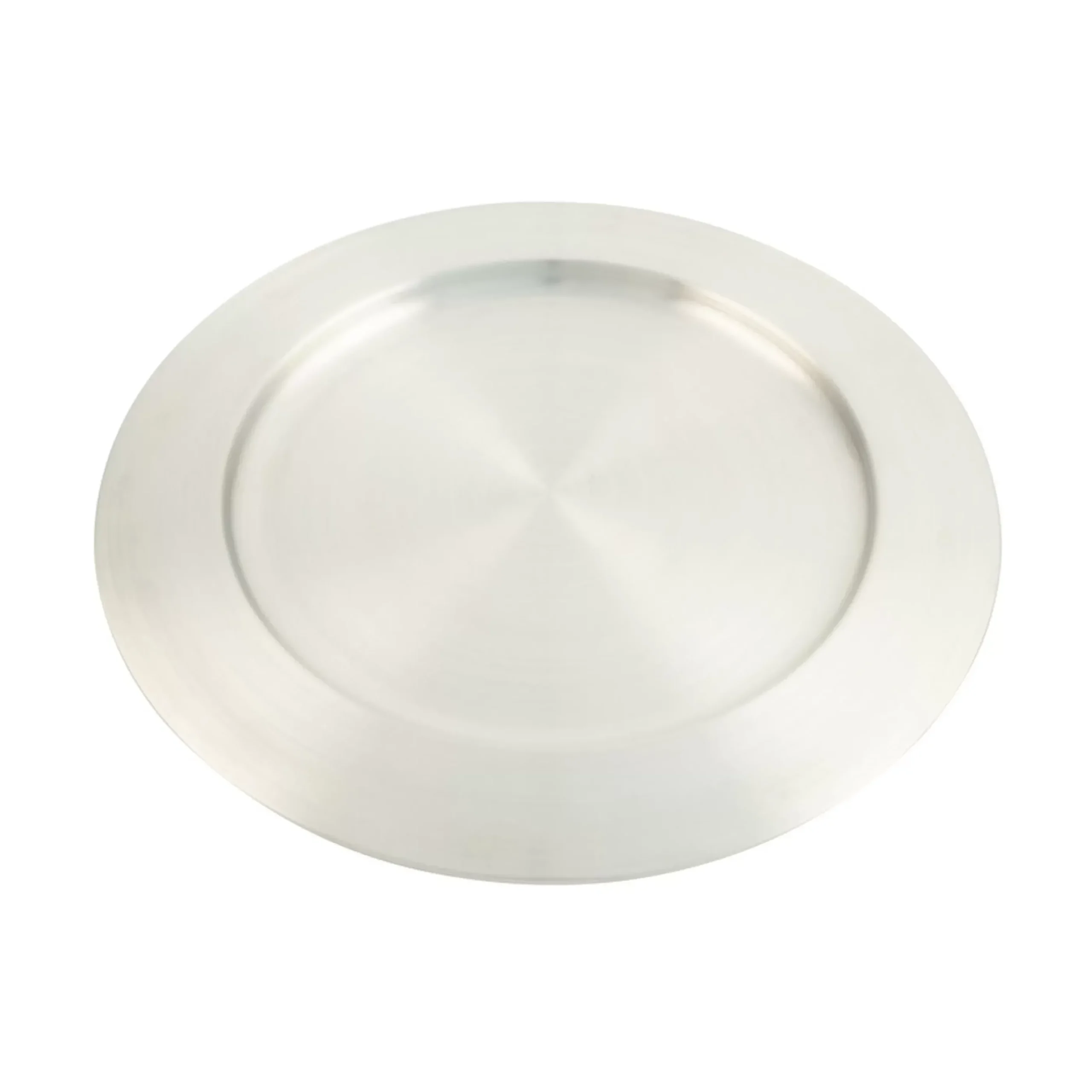 Silver Stainless Steel Charger Plate - 33Cm