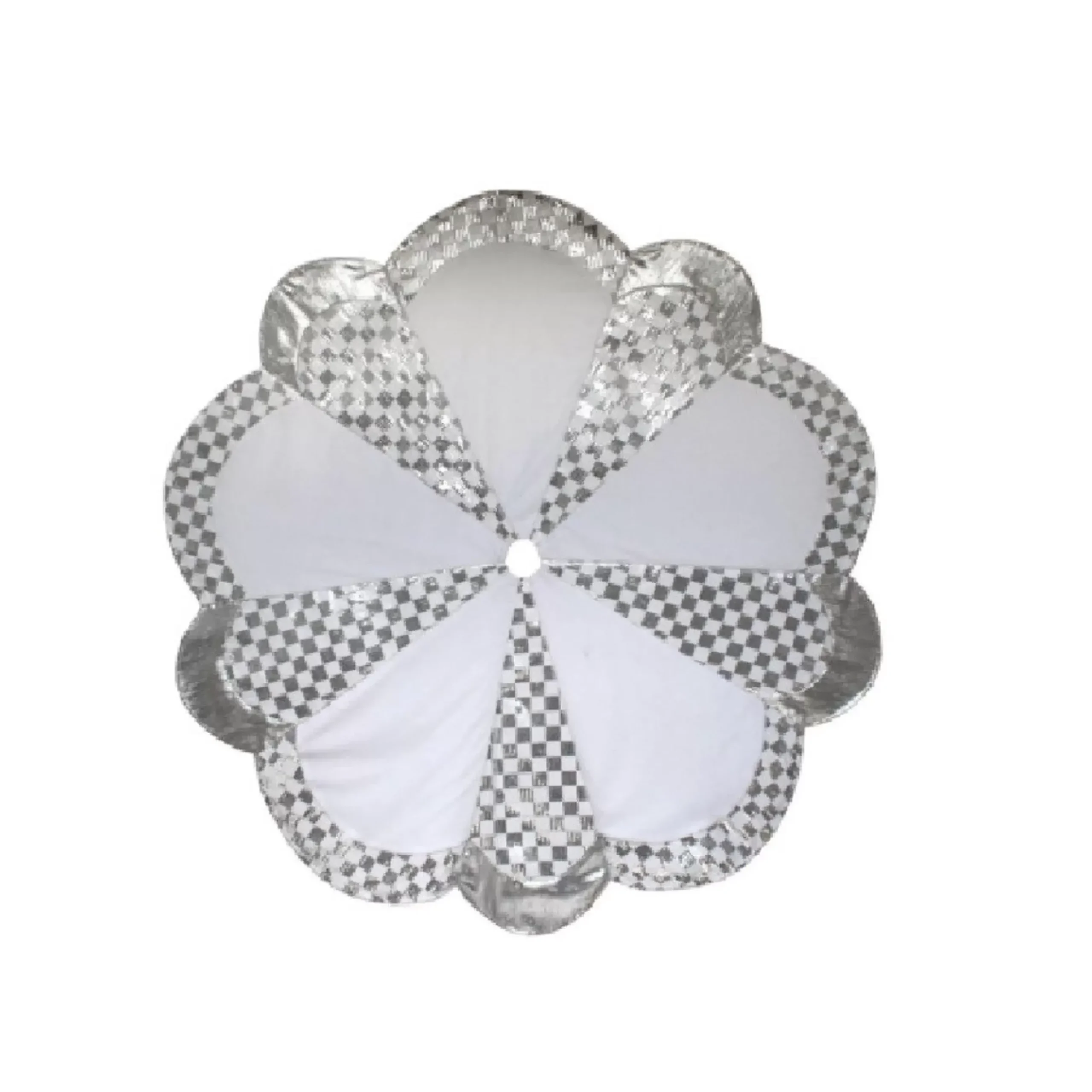 Silver White Tree Skirt - 120Cm