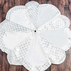 Silver White Tree Skirt - 120Cm