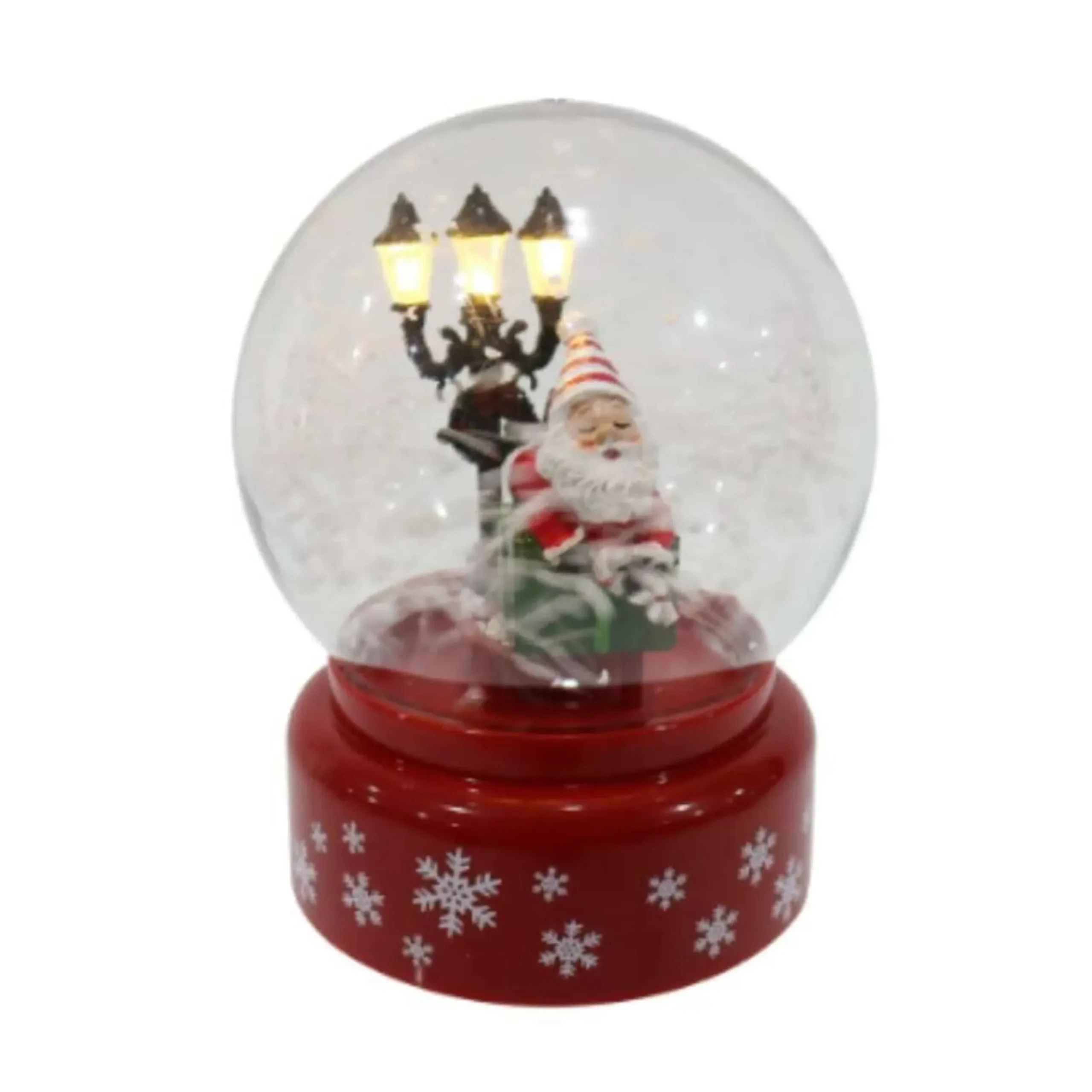 Snowing Musical Santa Snow Globe (4 Styles) - 18Cm