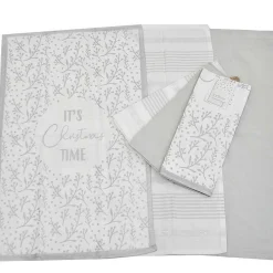 Sparkle Christmas Time Kitchen Towel Pack Of 3 (2 Styles)