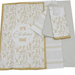 Sparkle Christmas Time Kitchen Towel Pack Of 3 (2 Styles)