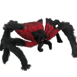 Spooky Red And Black Hairy Spider - 75Cm