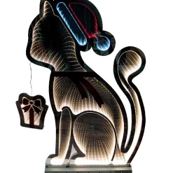 Standing Infinity Light Christmas Cat - 78Cm