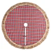 Tartan Faux Fur Tree Skirt Red - 109Cm