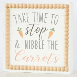 Time To Nibble The Carrots Sign - 20Cm