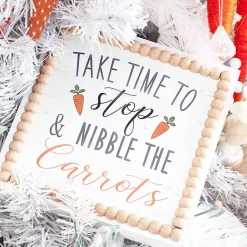 Time To Nibble The Carrots Sign - 20Cm