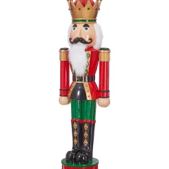 Traditional Red Green Nutcracker - 75Cm