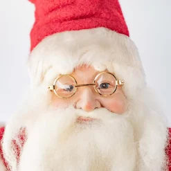 Traditional Santa Claus With Green Gift Bag - 47.5Cm