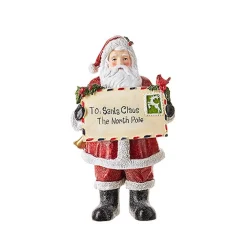 Traveling Santa Holding Letter (2 Styles) - 30.5Cm