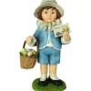 Vintage Easter Greeting Boy With Basket - 14Cm