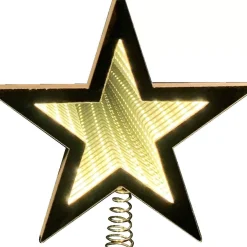 Warm White Infinity Light Tree Top Star - 20Cm