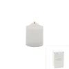 White Ellipse Led Church Candle - 12Cm