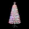 White Fibre Optic Tree With Rainbow Flash Effect - 150Cm