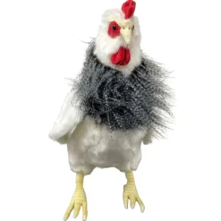 White Grey French Hen - 38Cm