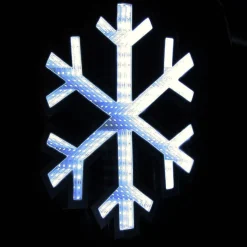 White Hanging Snowflakes Infinity Light (Indoor) - 40Cm