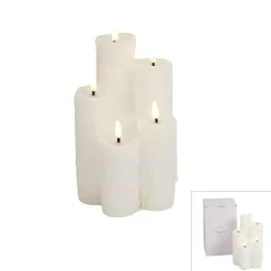 White Heaven Led Wax Candle (Cluster Of 5) - 23Cm