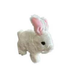 White Hopping Plush Rabbit - 17Cm