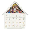 White Illuminated Nativity Scene Advent Calendar - 45Cm