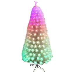 White Iridescent Fibre Optic Christmas Tree - 1.8M